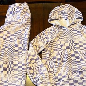 Athleta Girl Lavender and White Hoodie